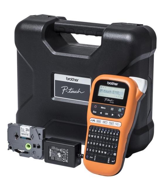 Brother rotuladora electrónica portátil profesional lcd 2 lineas teclado qwerty/numérico