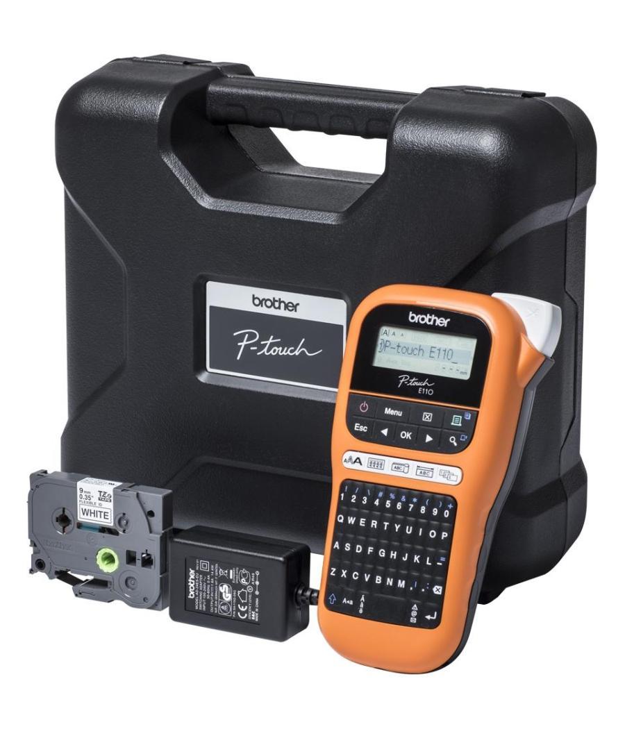 Brother rotuladora electrónica portátil profesional lcd 2 lineas teclado qwerty/numérico