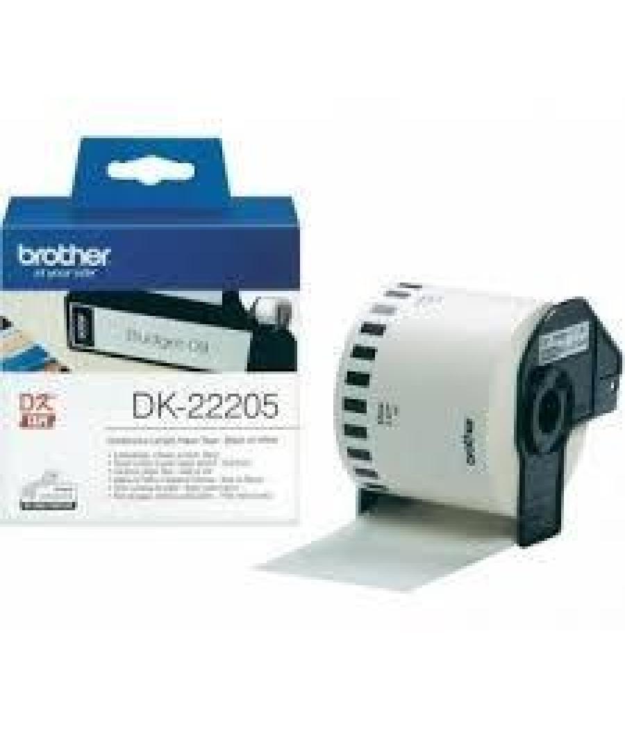 Brother cinta de papel continuo blanca papel 62mm x 30,48m ql 500 550 700