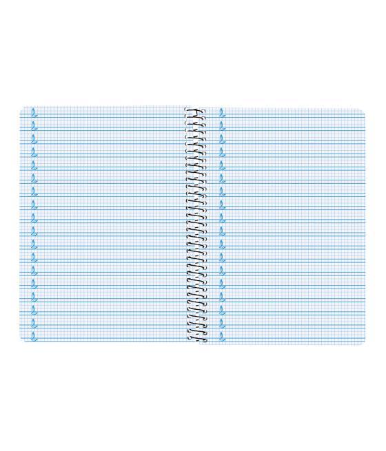 Cuaderno espiral liderpapel cuarto pautaguia tapa dura 80h75 gr cuadro pautado 5mm con margen