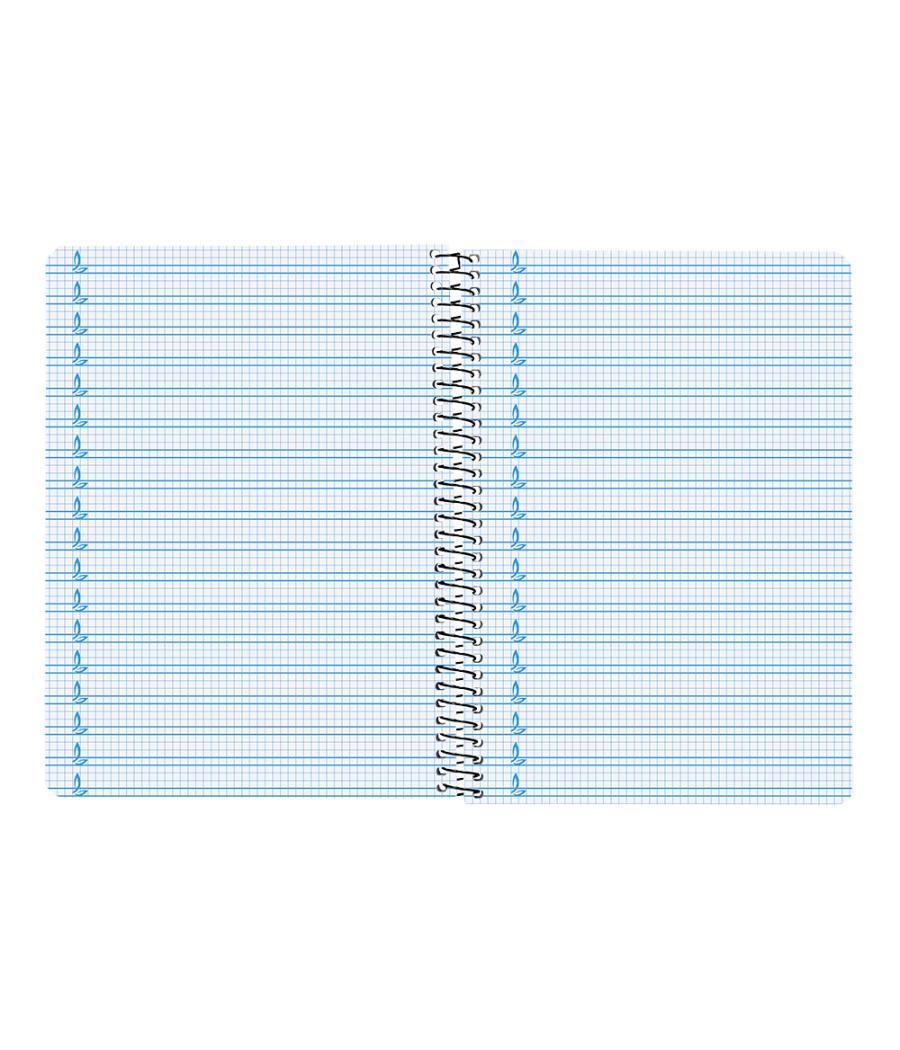 Cuaderno espiral liderpapel cuarto pautaguia tapa dura 80h75 gr cuadro pautado 5mm con margen