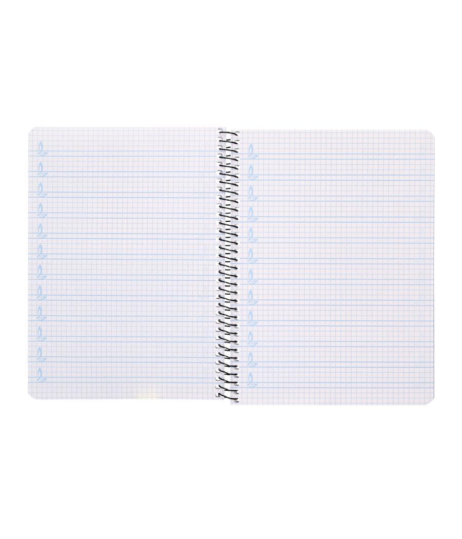 Cuaderno espiral liderpapel cuarto pautaguia tapa dura 80h75 gr cuadro pautado 4mm con margen