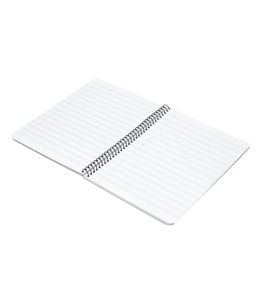 Cuaderno espiral liderpapel cuarto pautaguia tapa dura 80h75 gr cuadro pautado 3 mm con margen