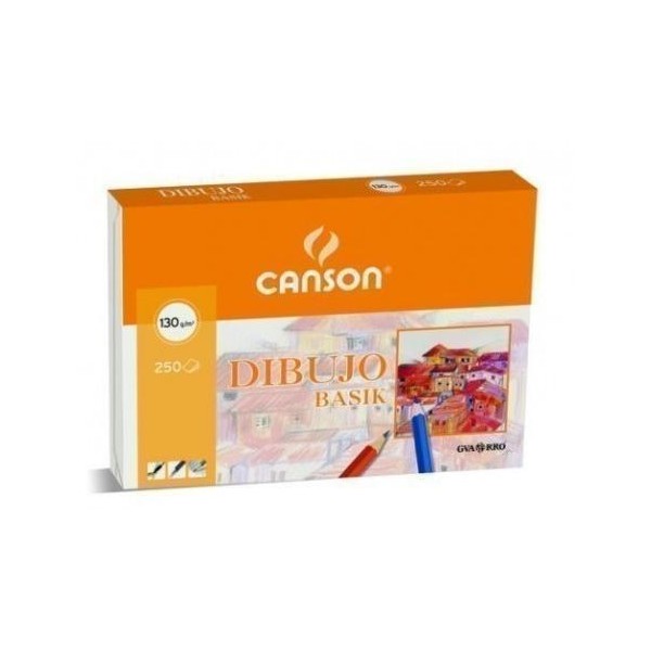 Canson caja de láminas dibujo basik 250 hojas 130 gr. 21x29,7cm