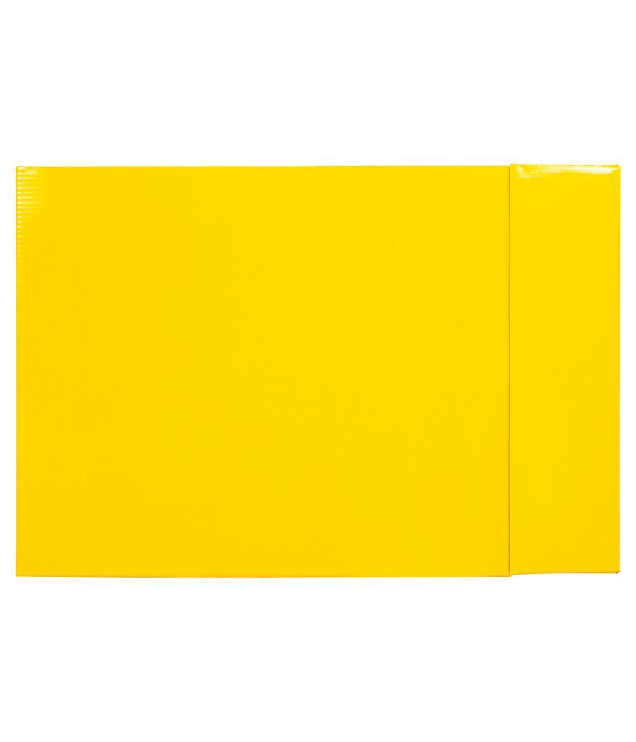 Caja archivador liderpapel de palanca cartón folio documenta lomo 75mm color amarillo