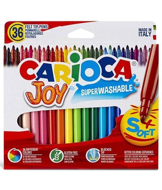 Carioca rotulador joy punta fina colores - caja de 36-