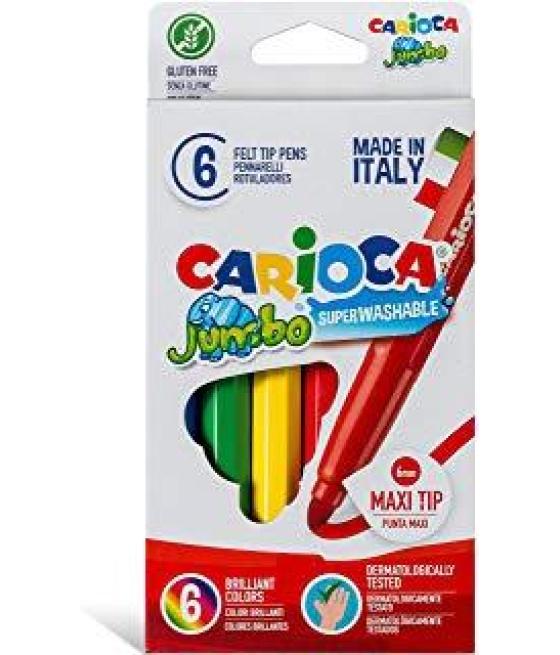 Carioca rotulador jumbo punta maxi colores - caja de 6
