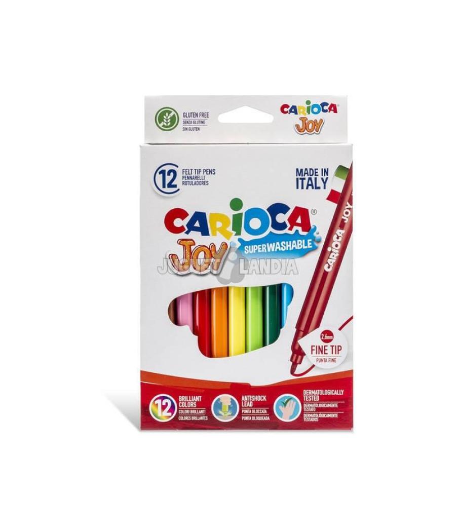 Carioca rotulador joy punta fina colores - caja de 12