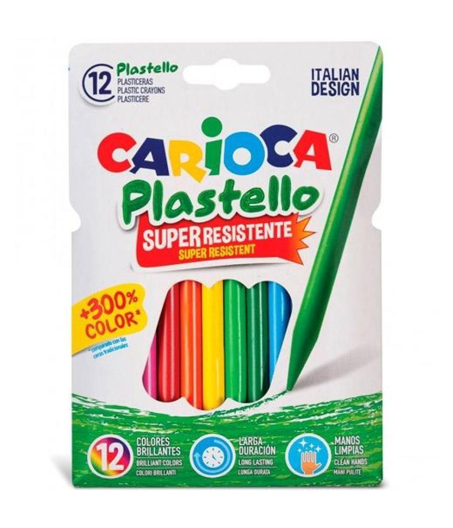Carioca plasticeras resistentes plastello estuche 12 c/surtidos