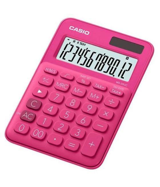 Casio calculadora de oficina sobremesa fucsia 12 dígitos ms-20uc