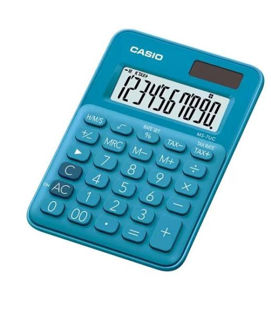 Casio calculadora de oficina sobremesa azul 10 dígitos