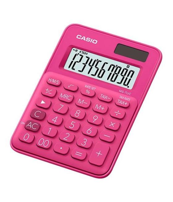 Casio calculadora de oficina sobremesa rojo 10 dígitos