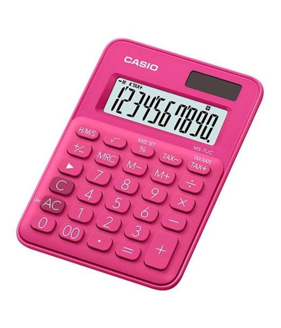 Casio calculadora de oficina sobremesa rojo 10 dígitos