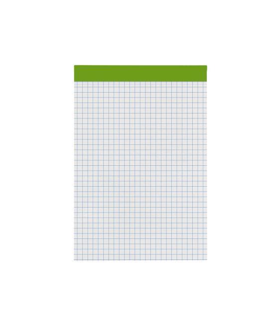 Bloc notas liderpapel cuadro 4 mm a6 80 hojas 60 g/m2 perforado sin tapa