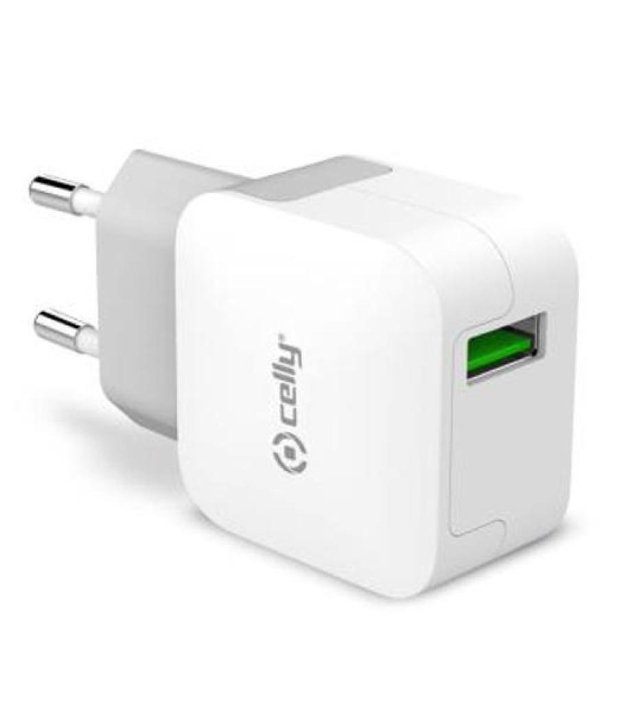 Celly cargador pared 1 usb 2.4a blanco