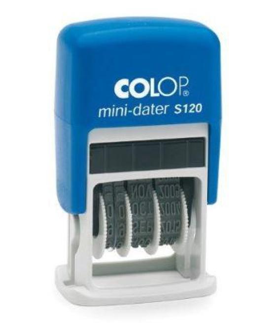 Colop sello printer s120 4mm fecha español azul/negro