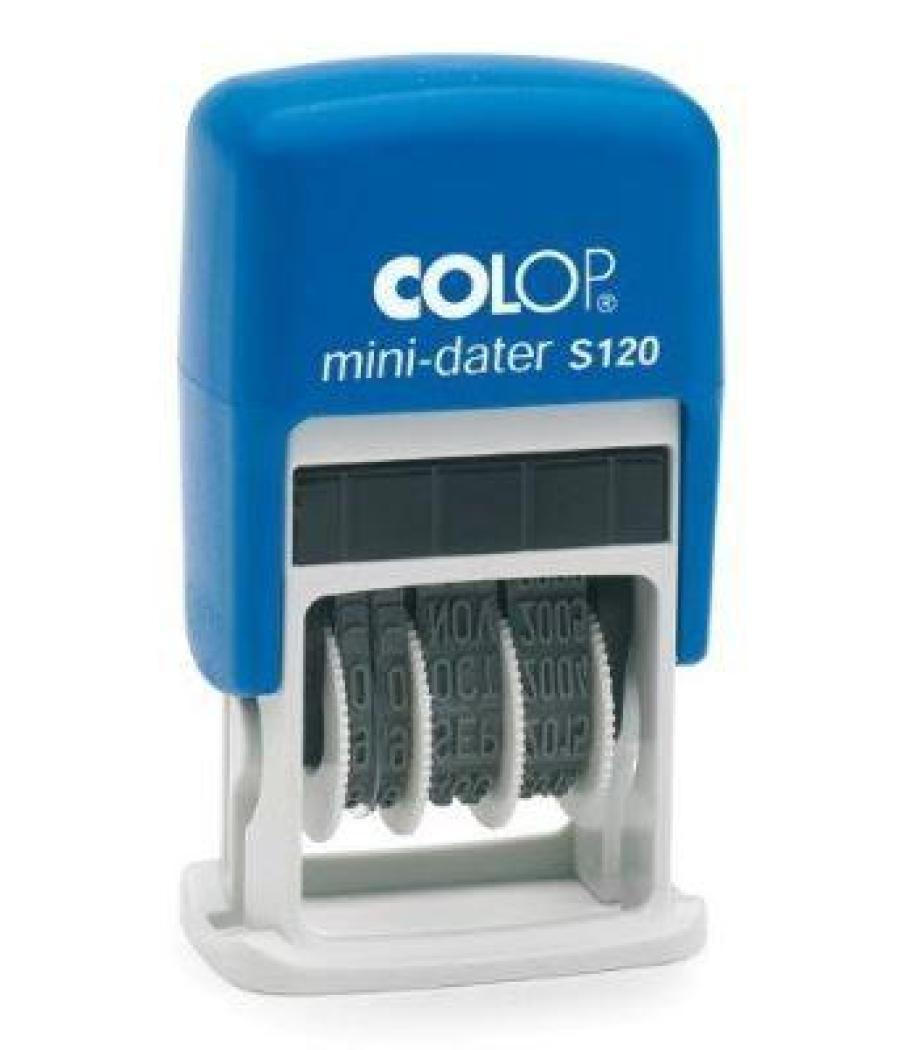 Colop sello printer s120 4mm fecha español azul/azul
