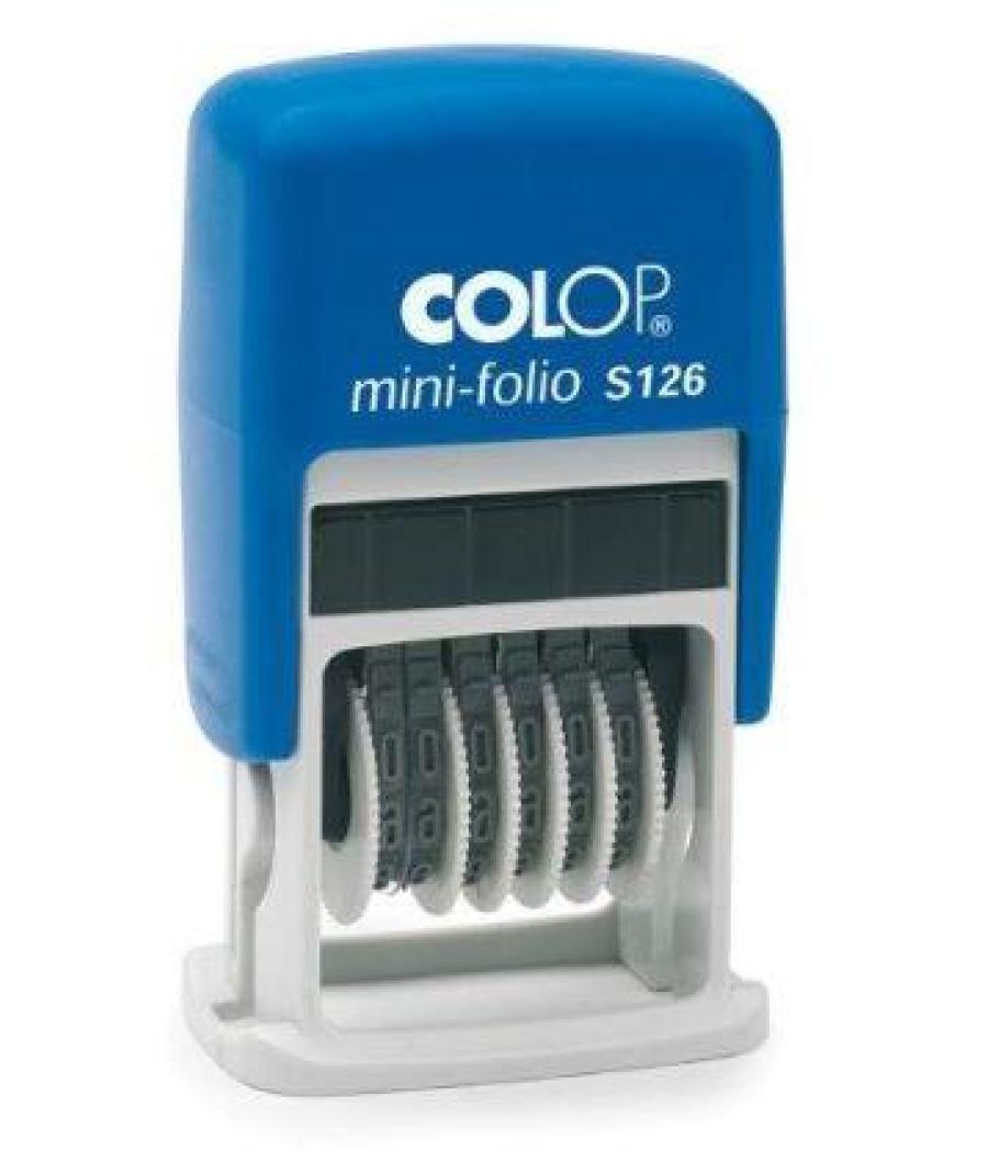 Colop sello printer s126 4mm numerador español azul/negro