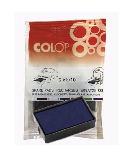 Colop almohadilla e/10 azul blister -2u-