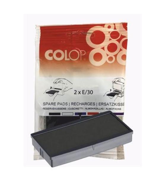 Colop almohadilla e/30 negro blister -2u-