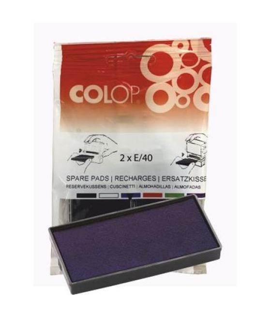 Colop almohadilla e/40 azul blister -2u-