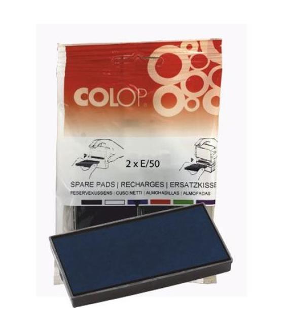 Colop almohadilla e/50/1 azul blister -2u-