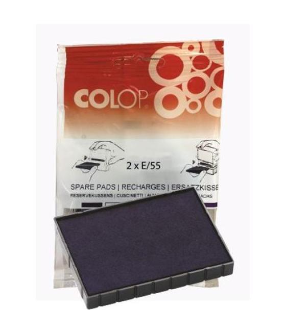 Colop almohadilla e/55 azul blister -2u-