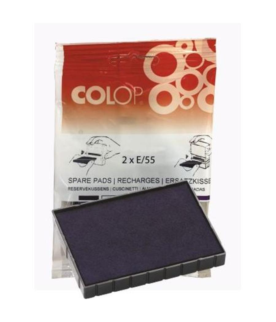 Colop almohadilla e/55 azul blister -2u-