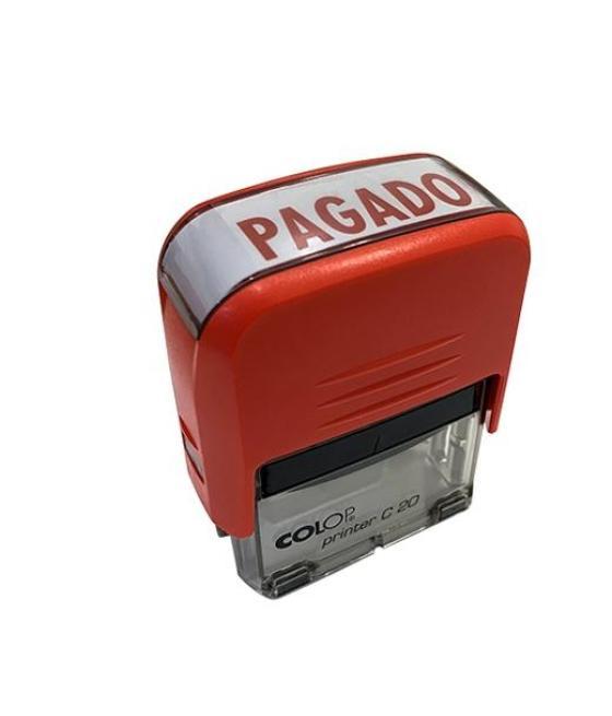 Colop sello printer c20 formula  pagado  almohadilla e/20 14x38mm rojo