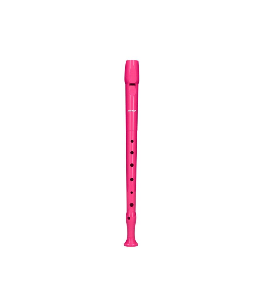 Flauta hohner 9508 color rosa funda verde y transparente