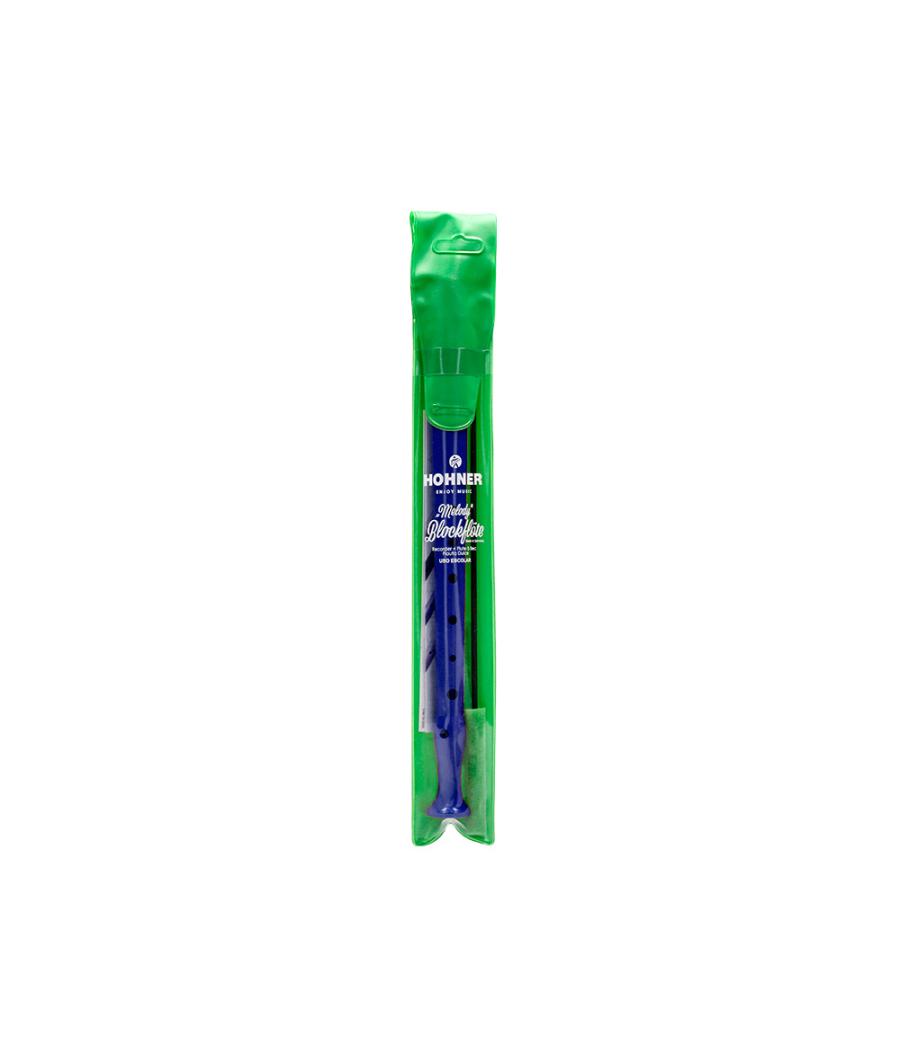 Flauta hohner 9508 color azul funda verde y transparente