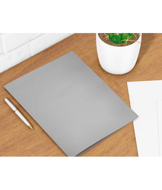 Subcarpeta liderpapel folio gris 180g/m2