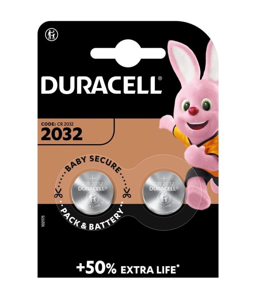Duracell pila especial cr2032 de botón litio 3v blister + 50% extra life