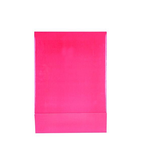 Caja archivador liderpapel de palanca cartón folio documenta lomo 75 mm rosa