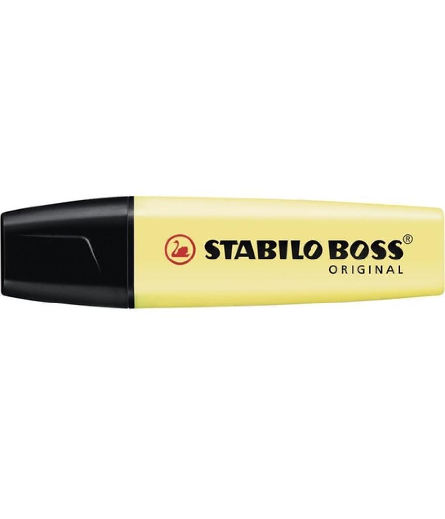 Rotulador stabilo boss pastel fluorescente 70 amarillo cremoso