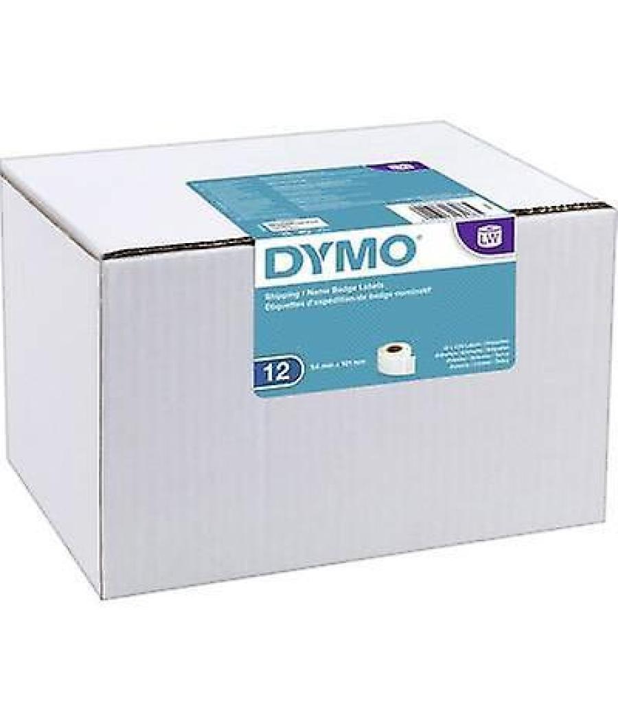 Dymo cinta de etiquetas de envío blanco de 54x101mm (12 rollos) para rotuladora labelwriter
