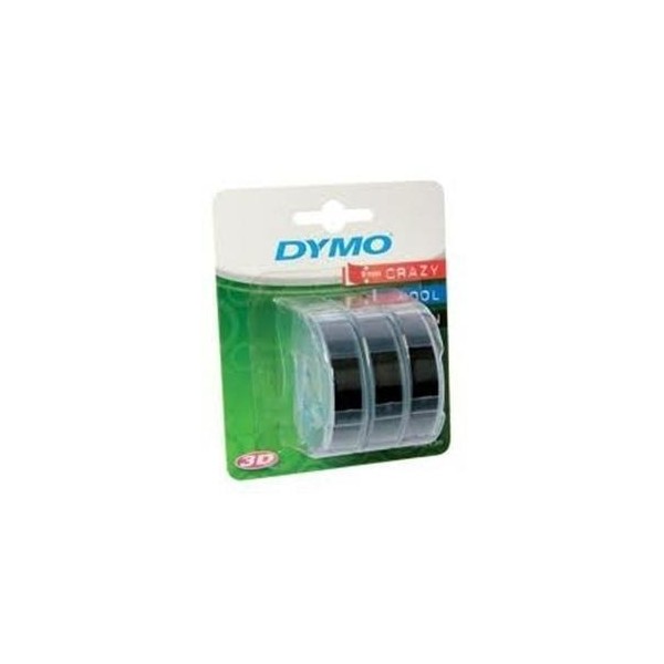 Dymo cinta tradicional 84773, 9mmx3m negro, blister 3 unidades