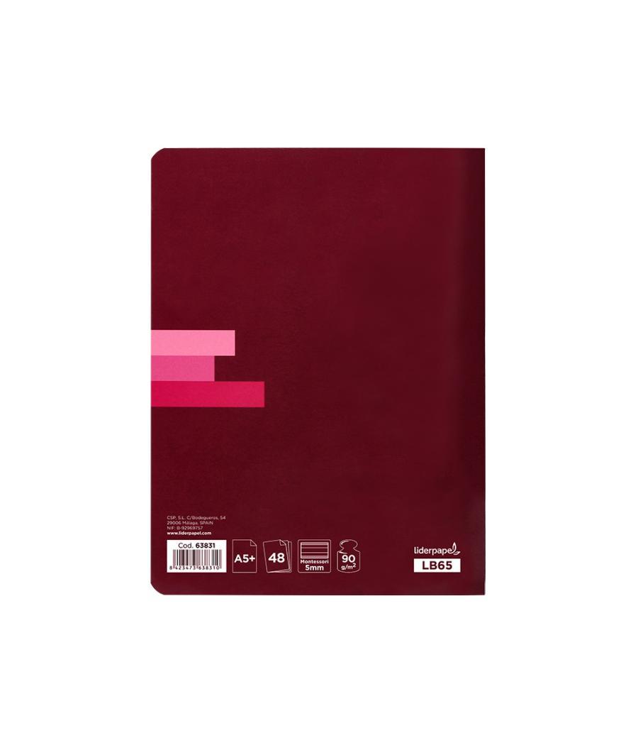 Libreta liderpapel scriptus a5 plus 48 hojas 90g/m2 rayado montessori 5mm con margen colores surtidos