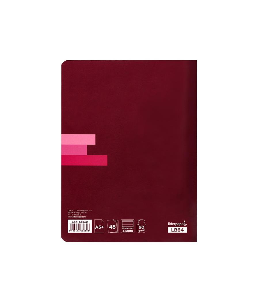 Libreta liderpapel scriptus a5 plus 48 hojas 90g/m2 rayado montessori 3,5mm con margen colores surtidos