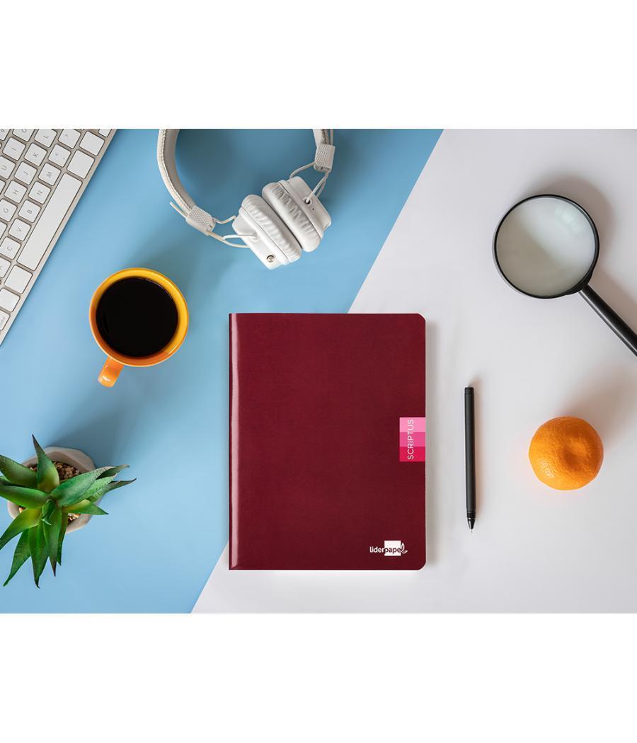 Libreta liderpapel scriptus a5 plus 48 hojas 90g/m2 rayado montessori 3,5mm con margen colores surtidos