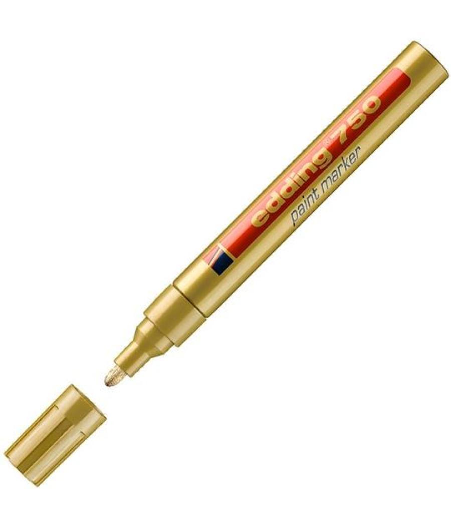 Edding marcador permanente tinta opaca 750 oro