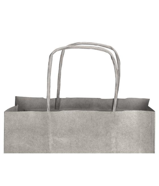 Bolsa kraft q-connect plata asa retorcida 270x120x360 mm