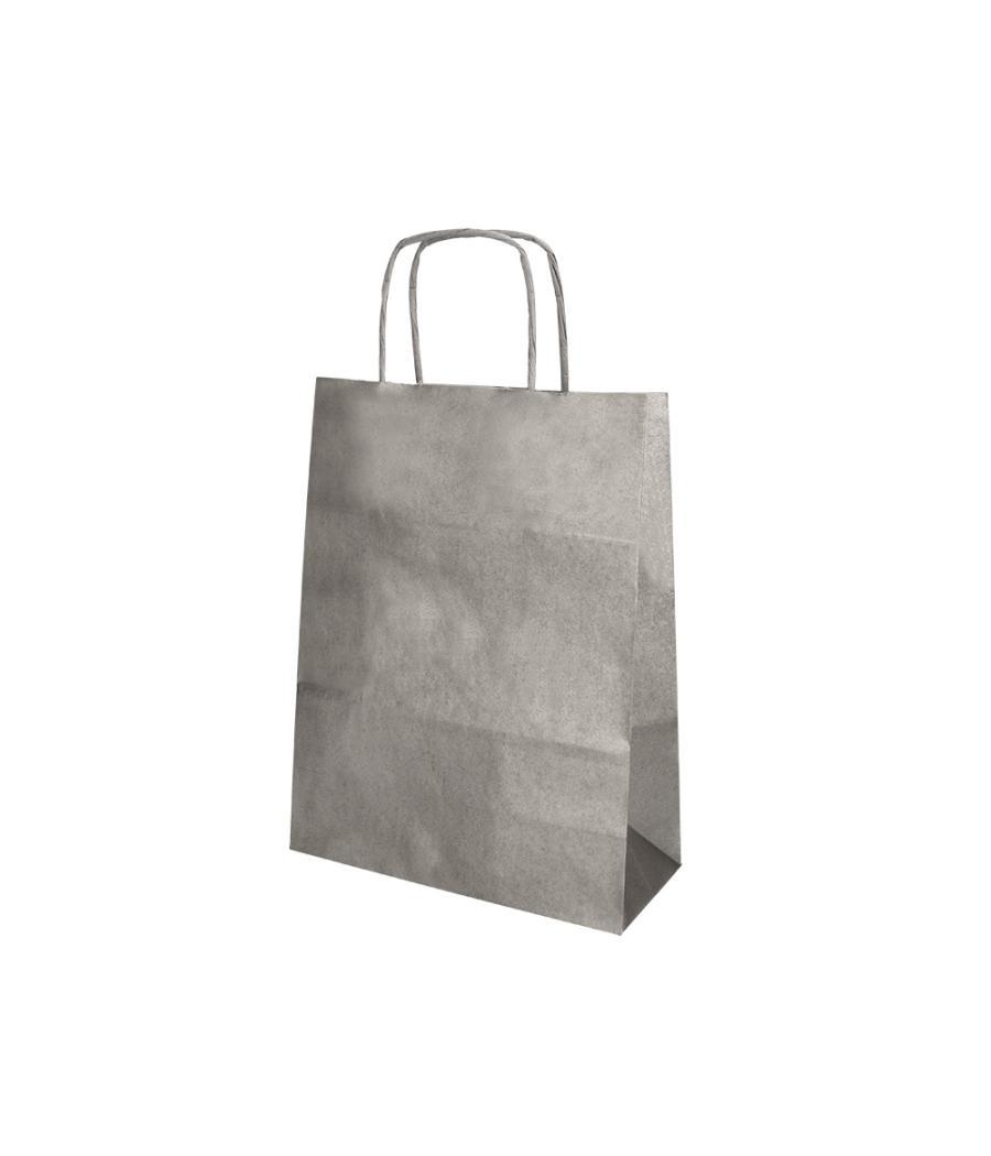 Bolsa kraft q-connect plata asa retorcida 240x100x310 mm