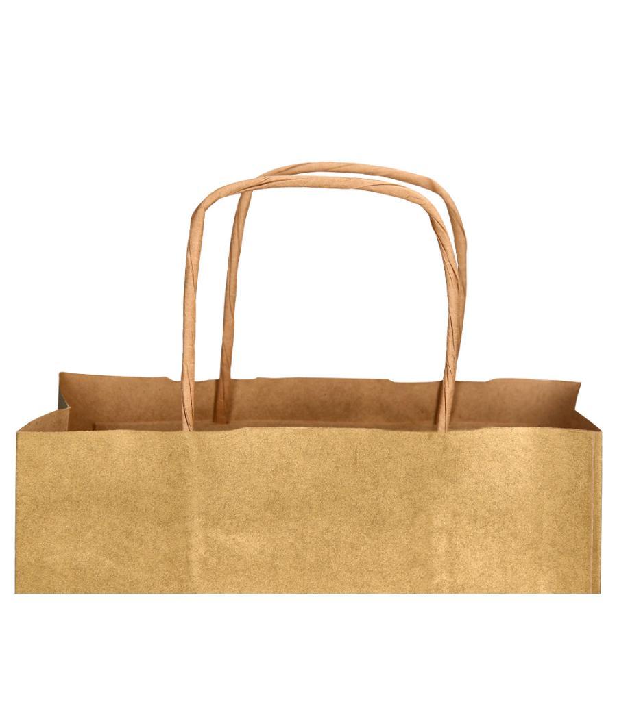 Bolsa kraft q-connect oro asa retorcida 270x120x360 mm