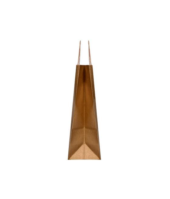 Bolsa kraft q-connect natural asa retorcida 240x100x310 mm