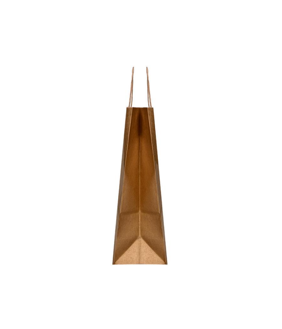 Bolsa kraft q-connect natural asa retorcida 240x100x310 mm