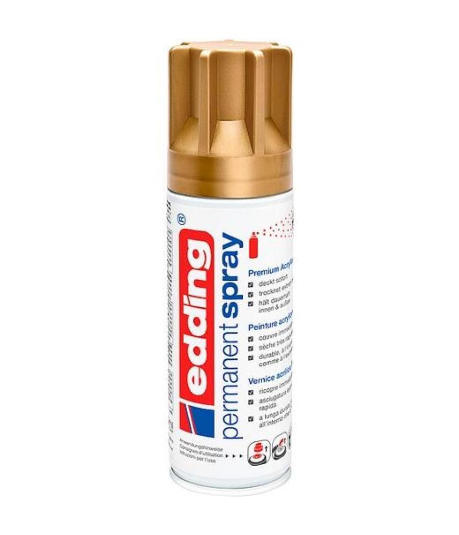 Edding pintura permanente en spray bote 200ml oro mate