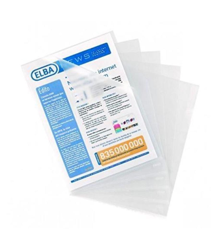 Elba dossier uñero standard folio 120 micras caja 100u piel de naranja transparente