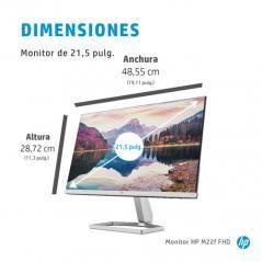 HP M22f 54,6 cm (21.5") 1920 x 1080 Pixeles Full HD LCD Negro, Plata - Imagen 3