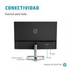 HP M22f 54,6 cm (21.5") 1920 x 1080 Pixeles Full HD LCD Negro, Plata - Imagen 4